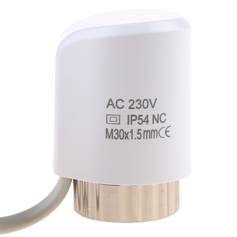 AC 230V Normally Closed NC M30*1.5mm Electric Thermal Actuator IP54 for Underfloor Heating TRV Thermostatic Radiator Valve