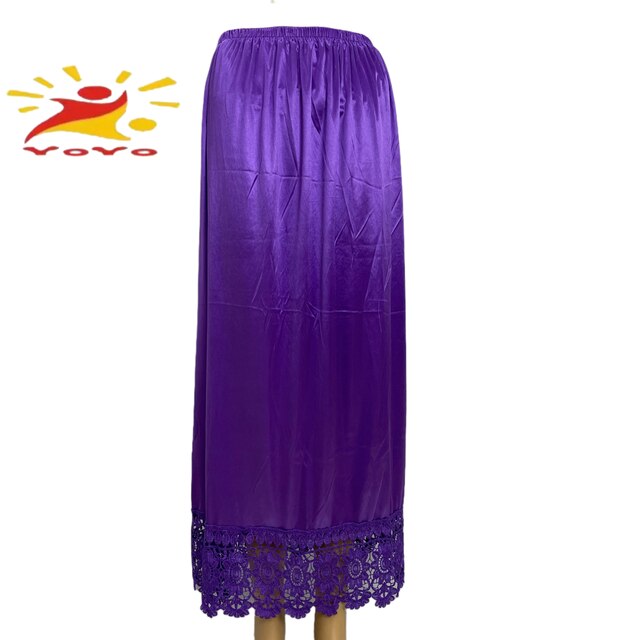 Jupon demi-long en dentelle pour femmes, , sous-jupe, dentelle, vêtements d&#39;intérieur, robe courte, jupon, HB122: Violet