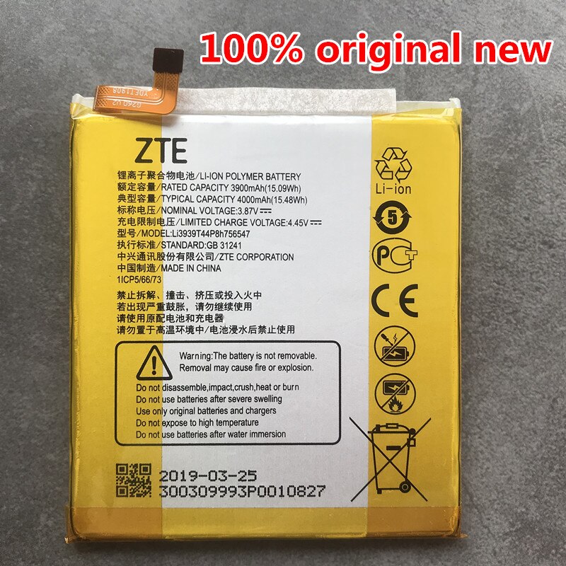 Original Li3939T44P8h756547 Batterie Für ZTE A2019 Profi Axon 9 Profi A2020 A2020N2 Axon 10 Profi 5G Handy, Mobiltelefon telefon: Batterie Nein Werkzeug