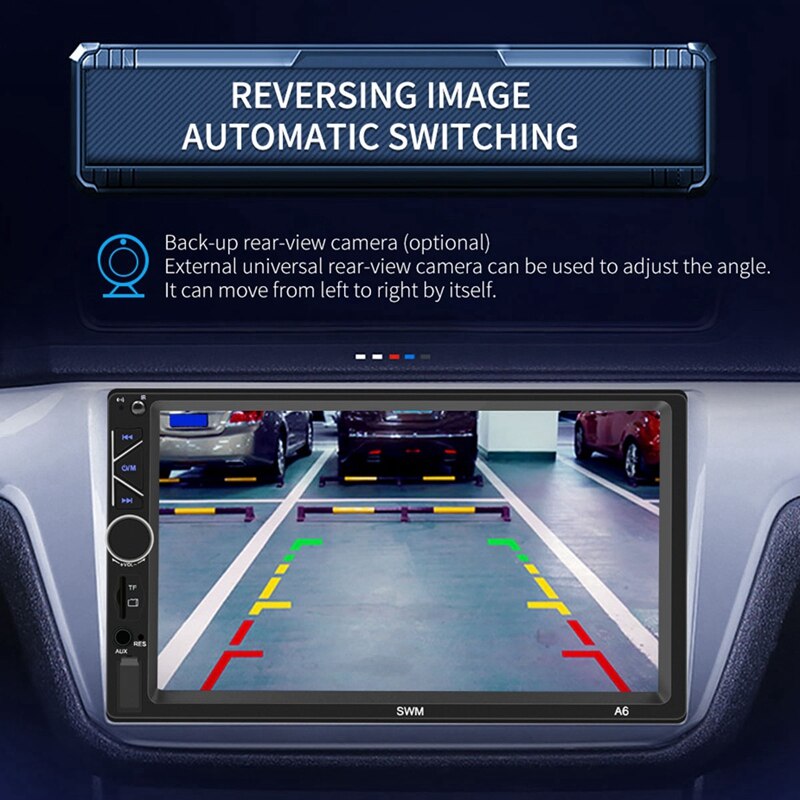 7 Inch Car Multifunction Player DVD MP5 Radio Bluetooth Player the Player Support AUX Function,Video Output