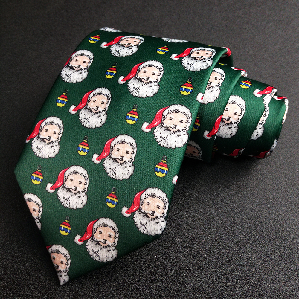 EASTEPIC Classic Print Neckties Fashionable Men's Ties Colorful Ties for Men Christmas Party Accessory Santa Claus: Blue