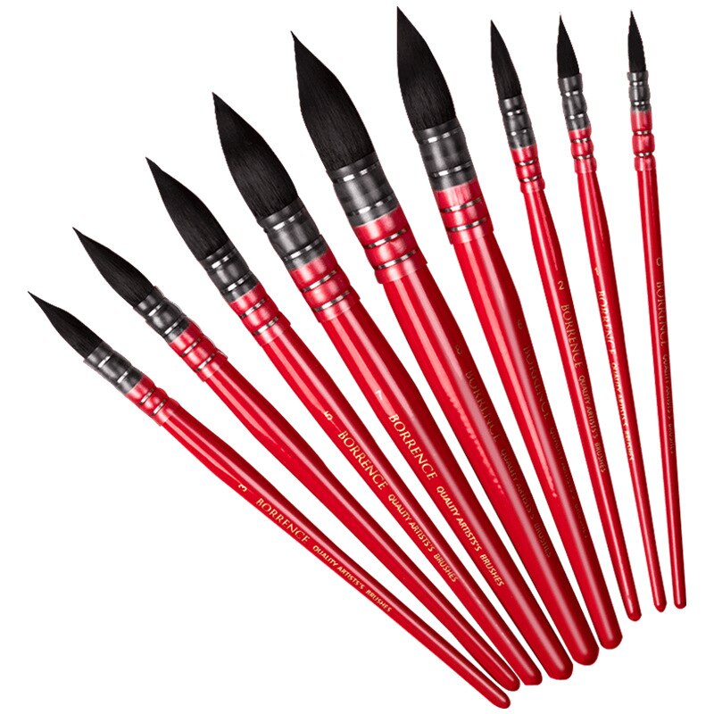 Penna per acquerello penna per Mocio penna per pittura professionale dipinta a mano penna per scoiattolo linea di ganci a punta impostato di pennelli per acquerelli