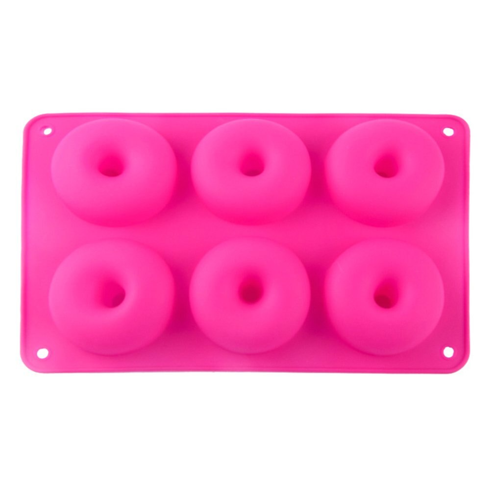 6 Doughnut Silicone Mold Diy Round Cake Angel Circle Biscuit Muffin Mold Donut Silicone Ice Cube Molds Candy Chocolate: 1