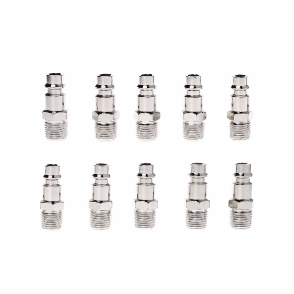 Euro Air Line Hose Fitting Connector Quick Release 1/4 Inch BSP Male Thread