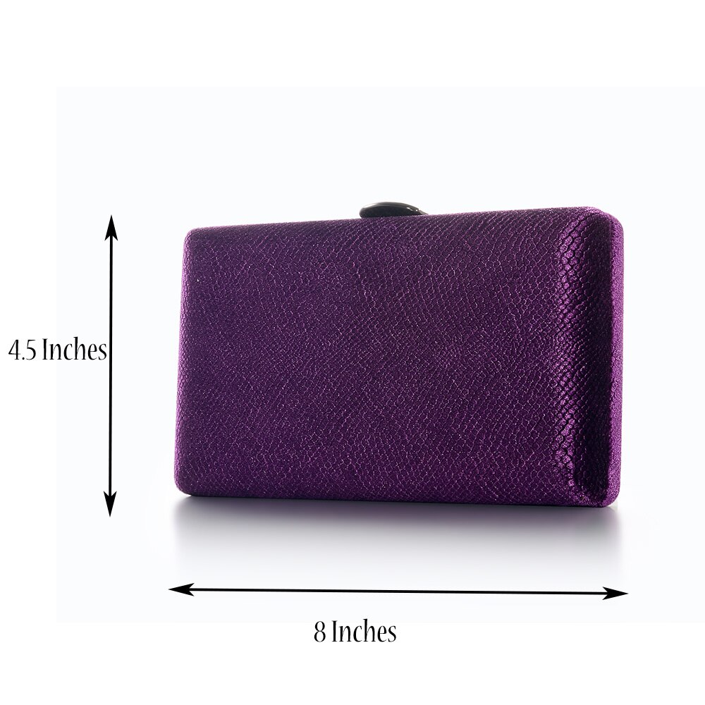 Dark Green Velvet Hard Case Box Clutch Evening Bags and Clutch Purses Handbags with Shoulder Chain for Ball Party Prom