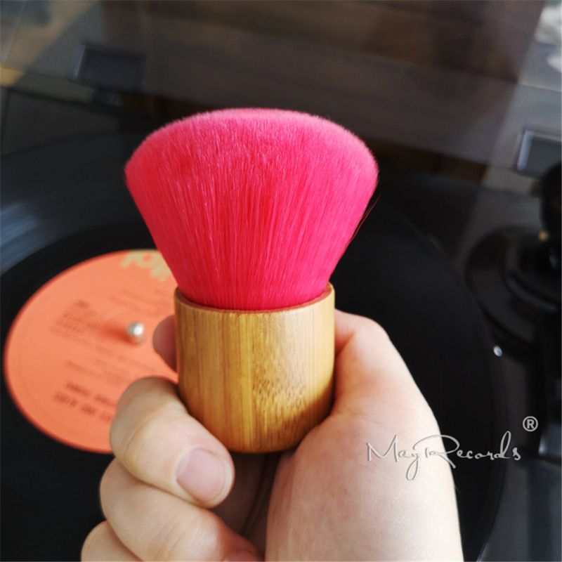 Wooden Handle Cleaning Brush Soft Brush Cleaner Dust Remover for Vinyl LP Player Accessories