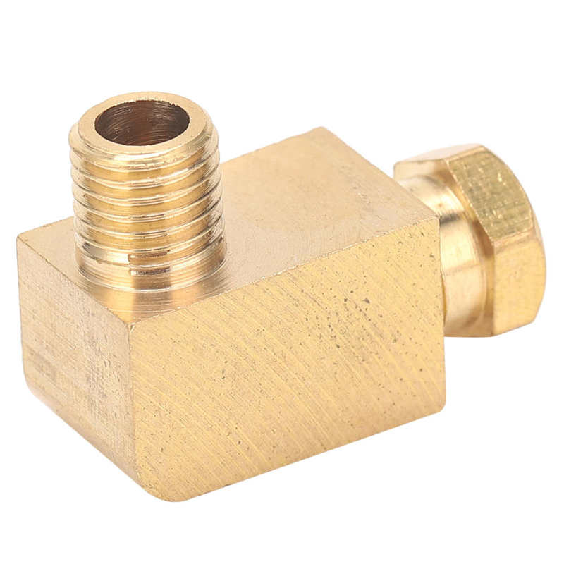 Elbow Compression Tube Pipe Fitting Brass Pipe Connector Compression Tube Pipe Fitting for Oil Lubrication System