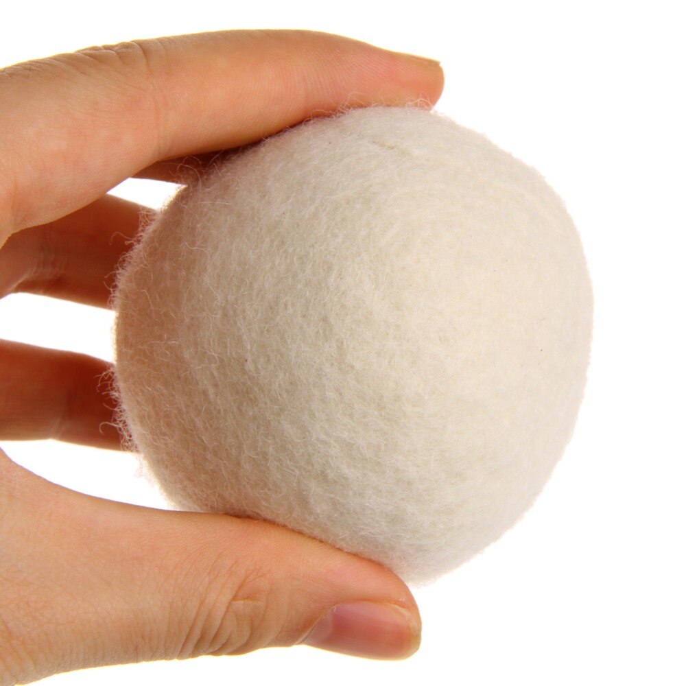 1 x 6cm ull tørketrommel baller tørking stoff mykere luandry hjem vasking hvit