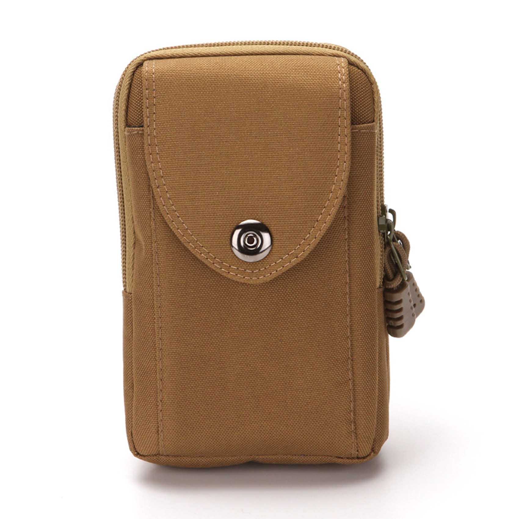 6.5 tommer kanvas mavetasker vintage udendørs sport mobiltelefontaske mænd bære bælte mavetaske mini brysttaske til dreng crossbody taske: Beige