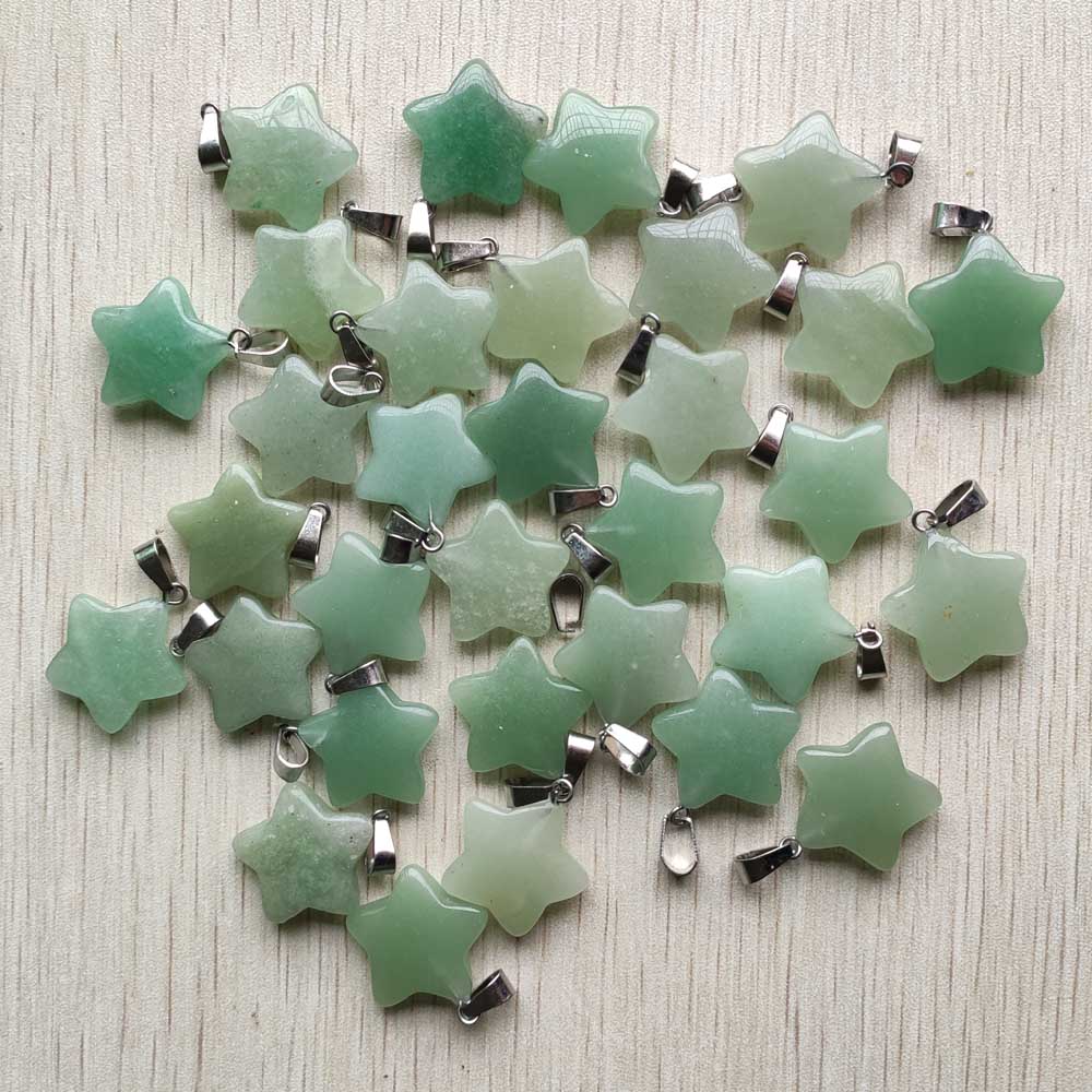 Goede Diverse Natuursteen Star Bedels Hangers Voor Diy Sieraden Accessoires Maken 50 Stks/partij: green aventurine