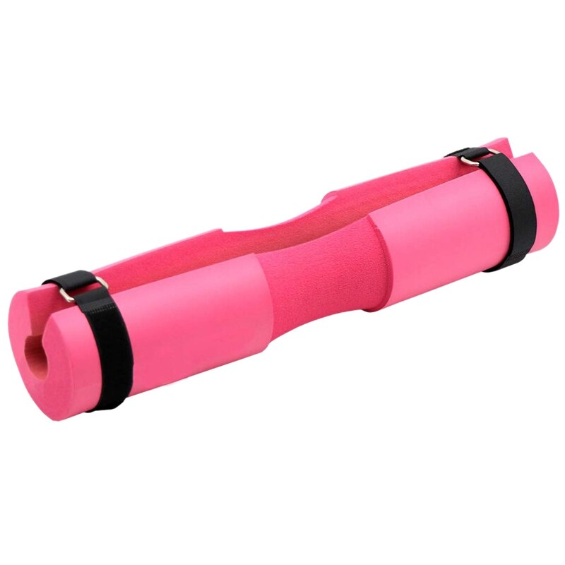 Fitness skivstång kudde nackdyna skum skivstång kuddfodral squat pad skivstång axel knäböj gym tyngdlyftning fitness trainin: Rosa