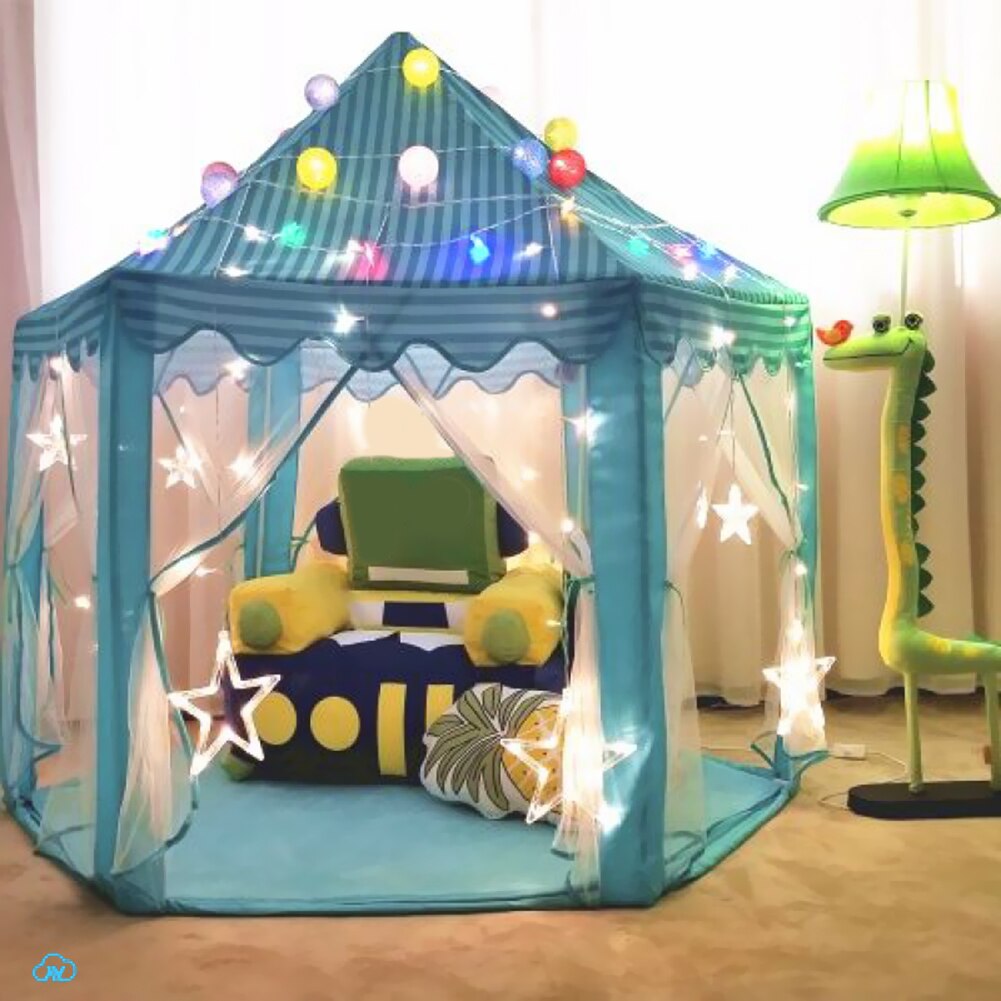 Children Princess Castle Tent Garden Folding Play Tent Lodge Kids Playhouse