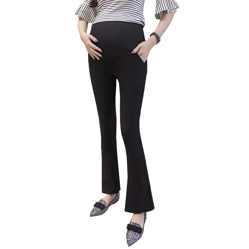 Elastic Waist Belly Maternity Pants OL Office Ladies Formal Work Wear Trousers Clothes For Pregnant Women Maternity Wide Pants