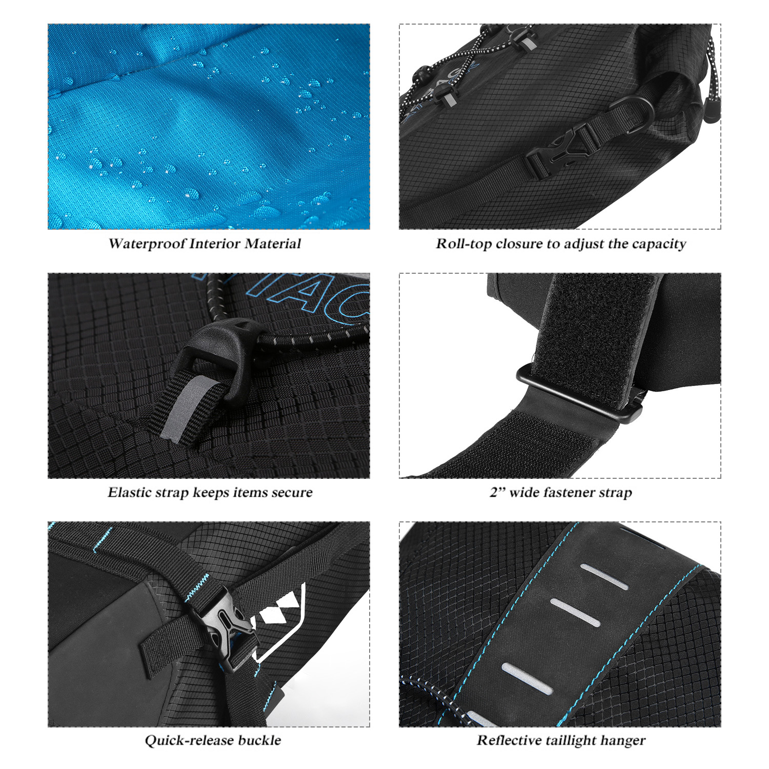 Borsa da Sella ATV - Regolabile 3L-10L - Borsa Posteriore Impermeabile Bici MTB Strada