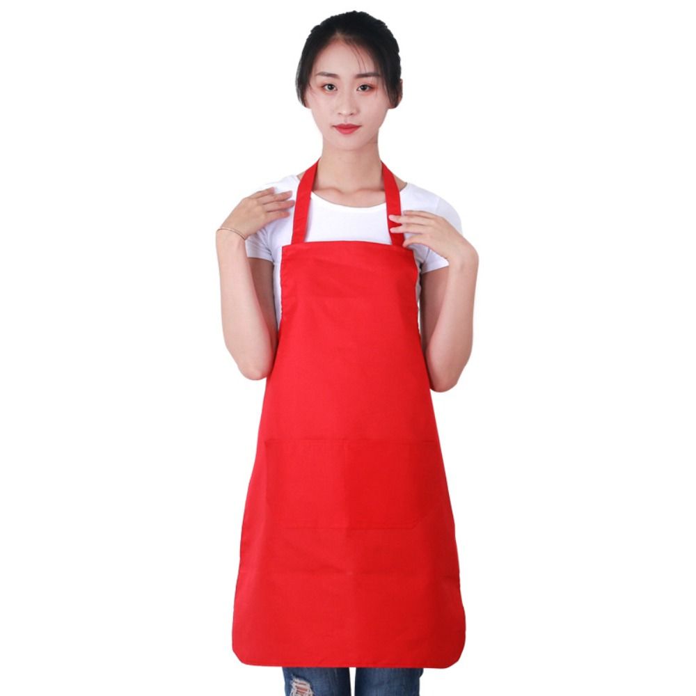 Bunte Kochschürzen für Zuhause, unisex, Kochschürzen, Restaurant, Kochen, Backen, Kleid, ölbeständige Taschen, Schürze, Küchenzubehör: Weiß