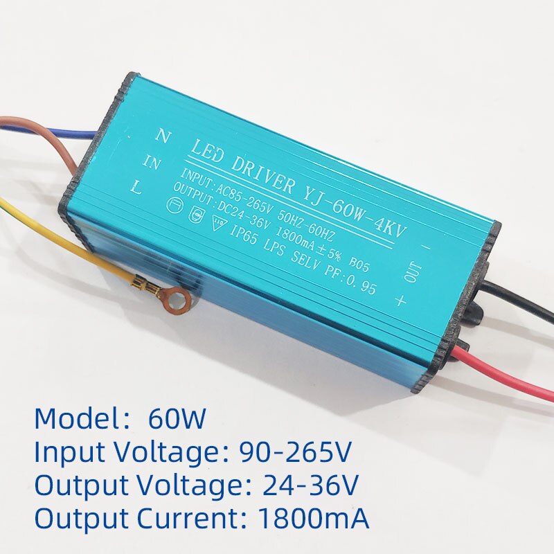 led driver power supply ballast AC85V-265V outdoor street lamp floodlight spotlight waterproof transformer 20W 30W 50W 70W 100W: green