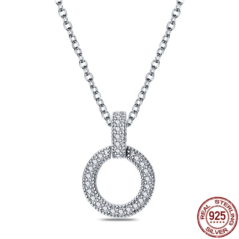 925 Sterling Zilveren Dubbele Ring Hanger Ketting. 2022 Ketting Maken Voor Vrouwen