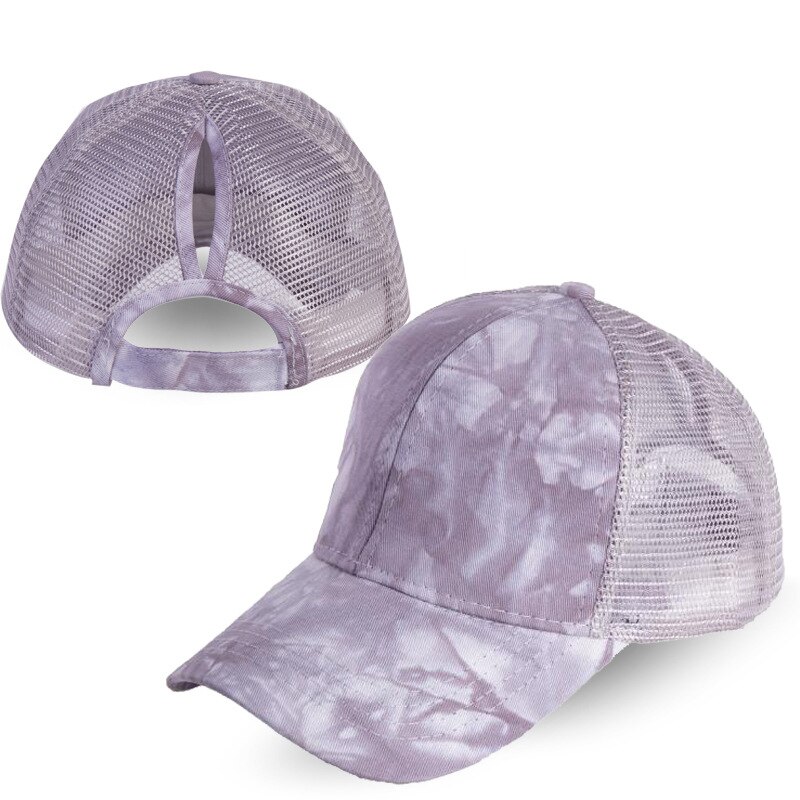 Casquette de Baseball pour queue de cheval pour femme, chapeau en coton, ajustable, style Hip Hop, décontracté, pare-soleil d'été, pour l'extérieur: Gris