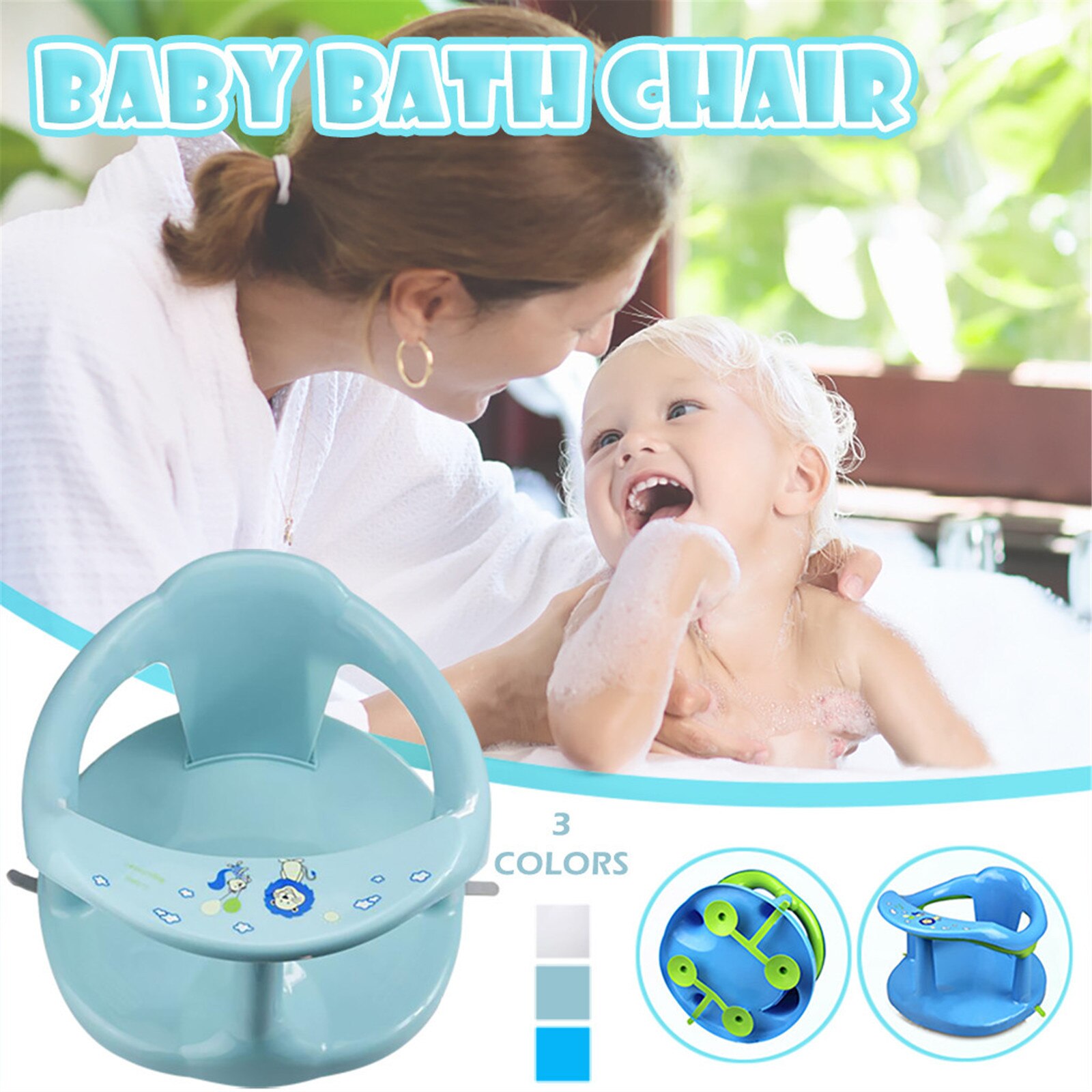 Baby Plastic Bad Seat Opvouwbare Baby Bad Seat Met Back Ondersteuning En Zuignap Stabiele Sit-Up Baden Seat accessoires