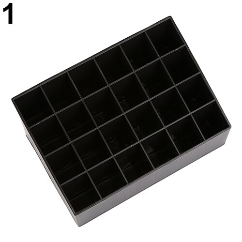 Akryl makeup organizer 4 lager 24 galler läppstift glans kosmetisk förvaring display stativ hållare rack organizer smyckesställ: Svart