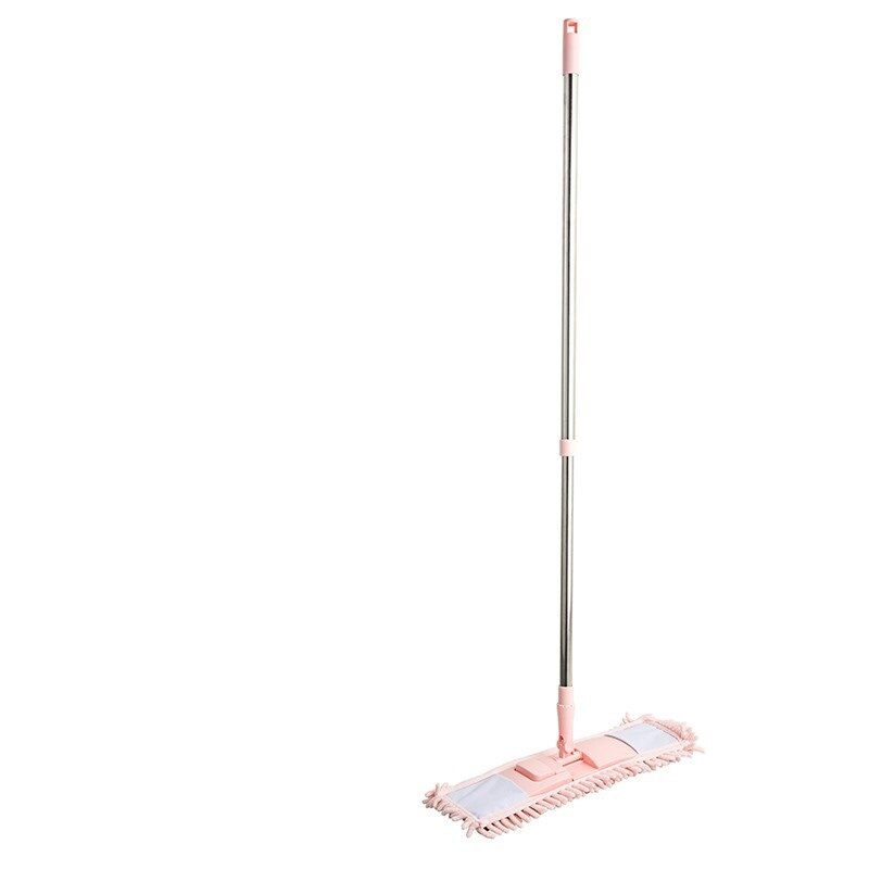 Vadrouille Chenille Moper pour plancher de lavage Wonderlife nettoyage de la maison vadrouilles paresseux outils propres tige de peinture chiffon de lavage en plastique: pink