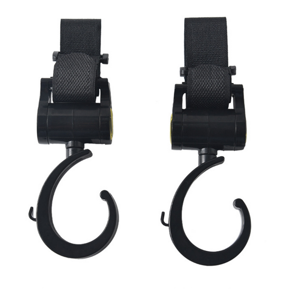 Colgador para bolsa de bebé, ganchos para cochecito de bebé, gira 360 grados, accesorios de gancho para carrito