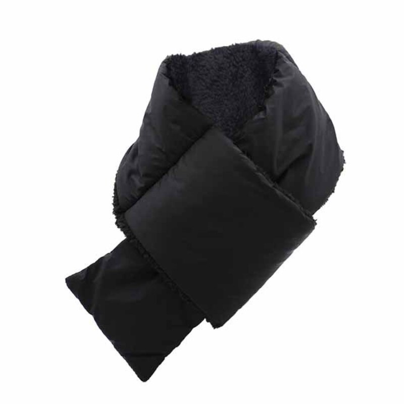 2022 Waterproof Cotton Snood Outdoor Winter Thermal Warm Hiking Skiing Scarves Windproof Neck Warmer Camping Cycling Scarf: A- Black