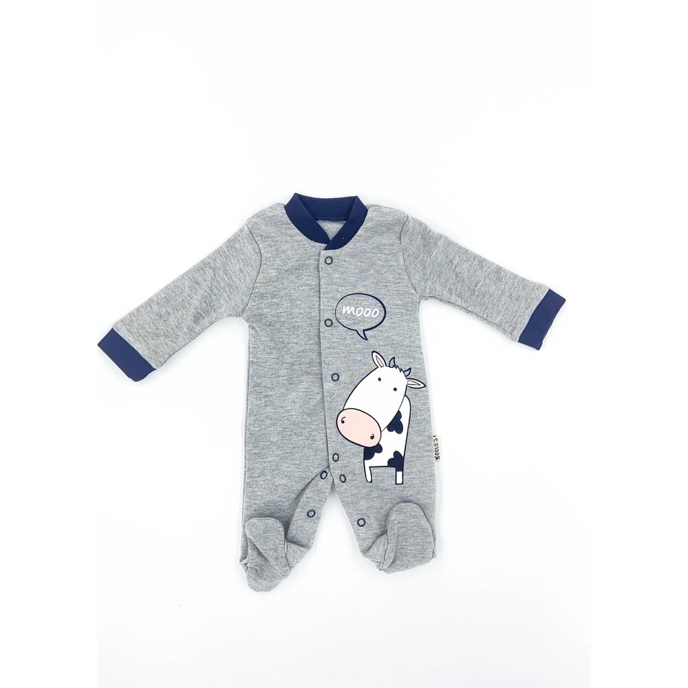 Necix del Neonato Tute E Salopette Vestito 3'lü 100 Cotone Nero Bianco di Agnello Della Mucca 0-3 Mensile