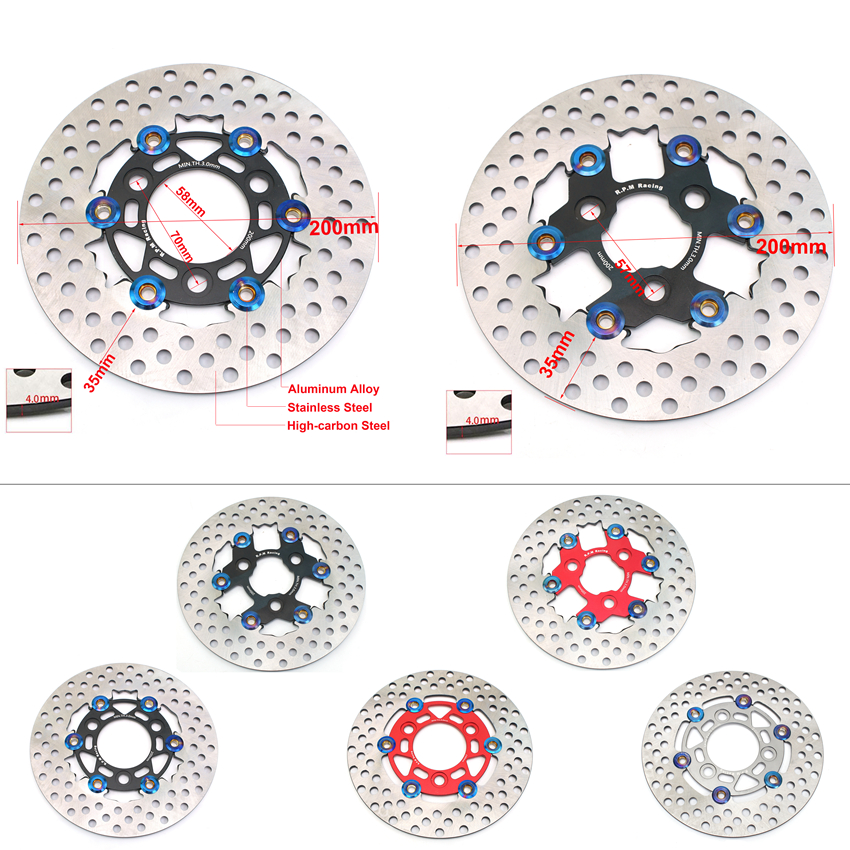 Étrier de frein à disque de moto, étrier RPM, lancement de 82mm, universel, 200mm, 220mm, Rotor flottant à disque avec support adaptateur