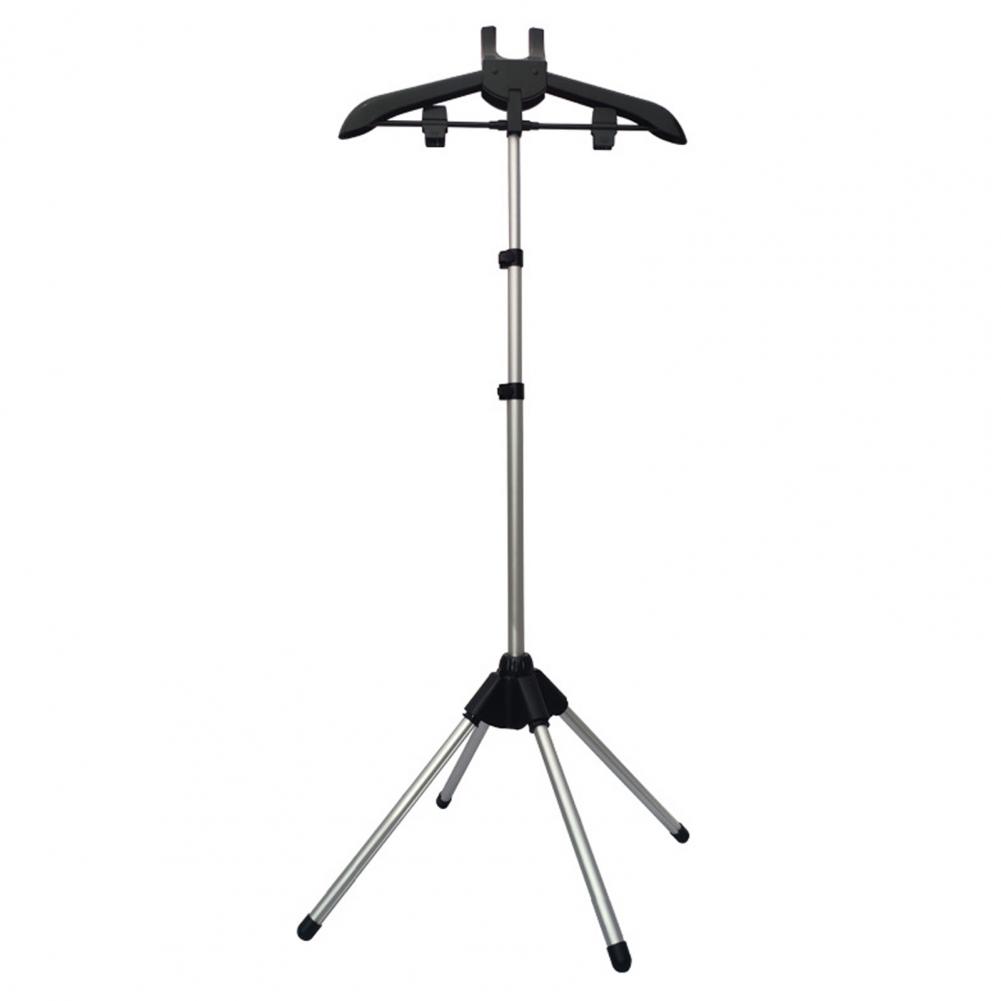 Stomen Kleerhanger In Hoogte Verstelbaar Opvouwbaar Staande Handheld Kledingstuk Stoomboot Rek Kleding Stoomstrijken Houder Stand: Black