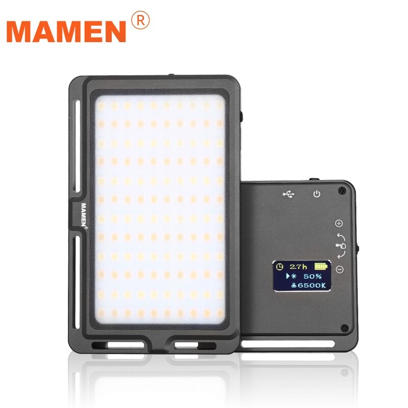 MAMEN 3000-6500K Fill Light Portable Photography LED Light for Photo Studio Video Lighting 120 LEDs 3000MAh