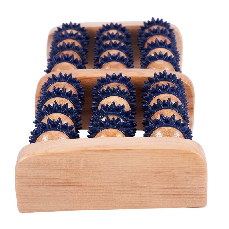 -massage rubberen wiel stimuleert de voet houten massager rolwiel voet - onderste acupunctuur gezondheidszorg