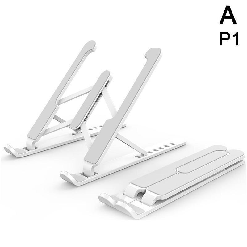 Kannettava kannettavan tietokoneen jalusta taitettava tukijalka kannettavan tietokoneen pidike jäähdytysteline nousutelineen tietokone macbookille hp lapdesk air  i2 e 1: Valkoinen  p1