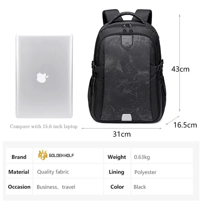 Mochila antirrobo para ordenador portátil para hombre, bolso ligero de gran capacidad para senderismo, Mochila escolar de viaje, novedad de