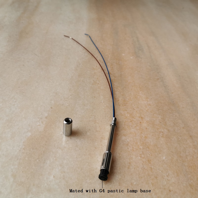 G4 Metal shell with M6 inner thread hollow tube male thread can be connect to G4 Lamp Base Lighting accessories