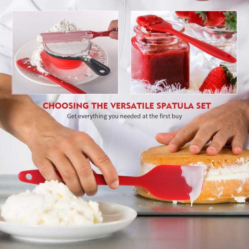 Vier Stuk Pak Bakken Spatels Voor Keuken Kok Gebruiksvoorwerpen Set Voor Koken Bakken En Mengen Cake Spatel Bakvormen Sets