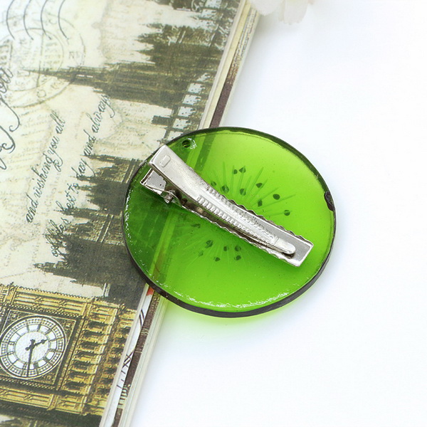 Pinces à cheveux mignonnes en tranches de citron pour filles, pinces à cheveux en résine, bandes de cheveux de fruits artificiels, ornements de cheveux à la pour enfants, accessoires: Orange