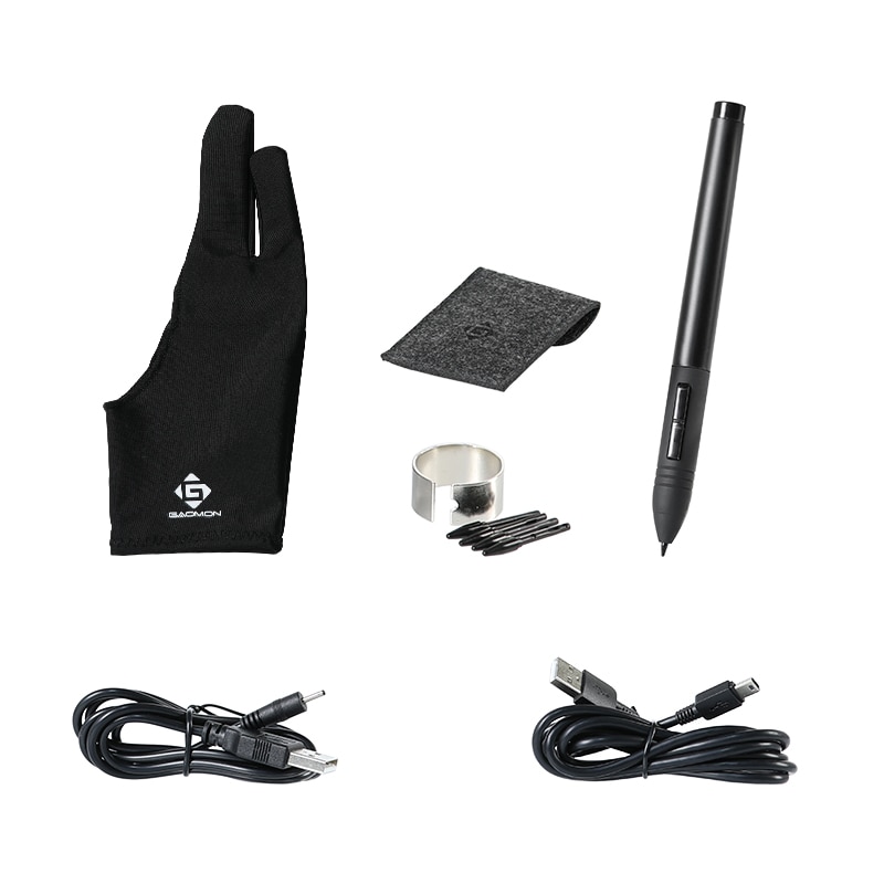 GAOMON M106K 10X6.25 inch Grahpic Tablet with Animation Anti-fouling Glove for Drawing Tablet +Digital Pen as