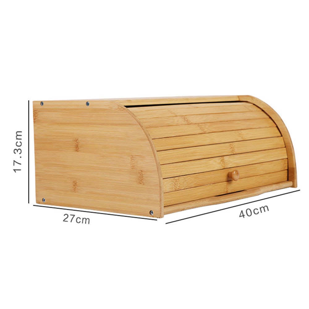 Naturlig bambus brød bakverk holder matte oppbevaringsbeholder kjøkken rolltop brød oppbevaringsboks hjemmeutstyr brødboks oppbevaringsboks