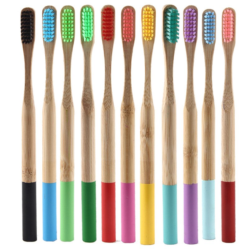 1 pcs Eco friendly bamboo bristle toothbrush Biodegradable Plastic Free Oral Care adult bamboo toothbrush handle brush