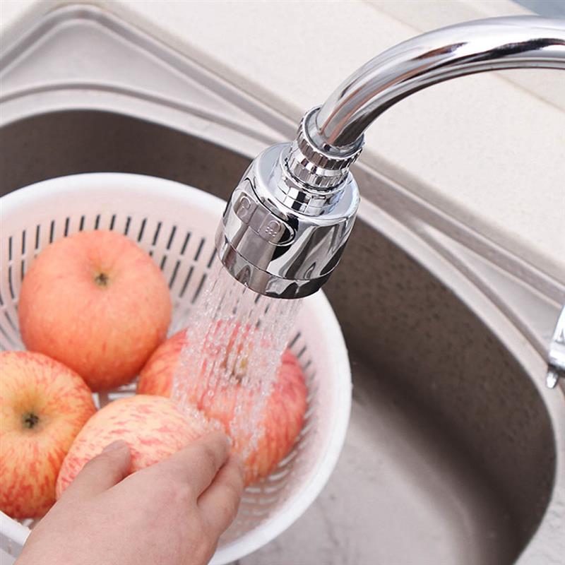 Tap Anti-Splash Nozzle Extender 360 Degree Swivel Water Saving Pressurized Faucet Sprayer Extension Device