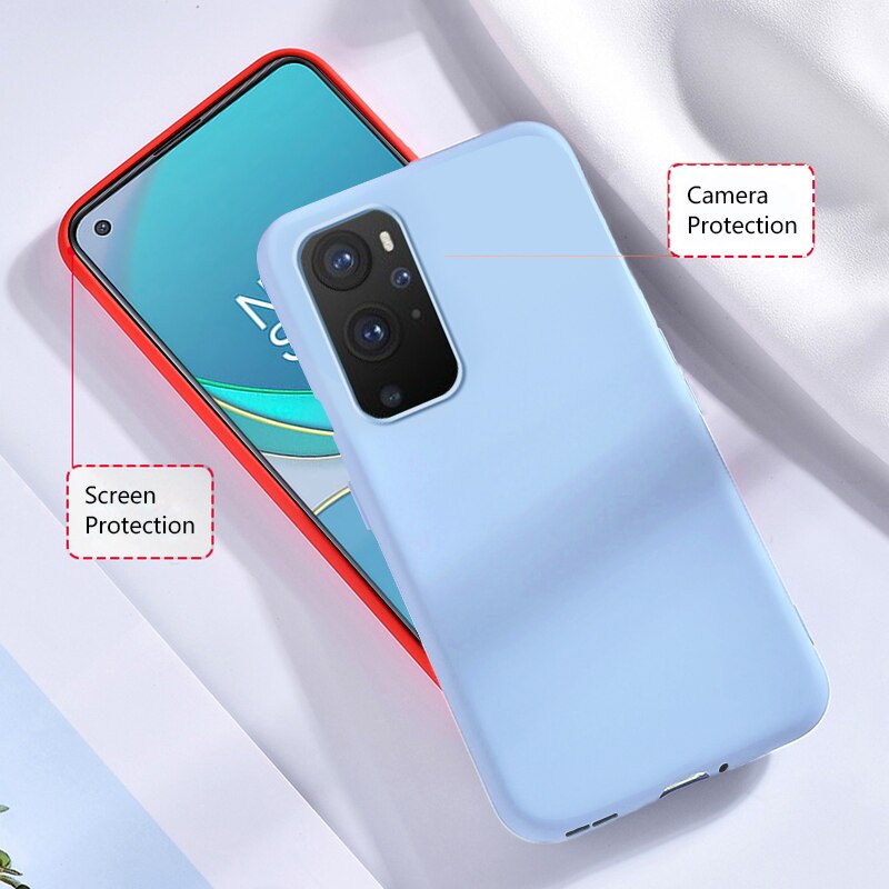 Case Voor Oneplus 9 Pro Cover Dunne Matte Soft Tpu Geen Vingerafdruk Beschermende Shell Funda Caps