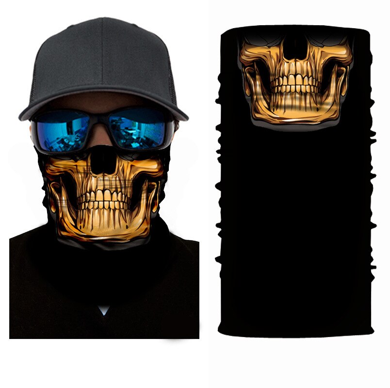 2021 3D czaszki twarze szalik odkryty wielofunkcyjny mężczyźni magia zmienny szyi Tube Snood Bandana cieplej Unisex szaliki obóz turystyczny: S41