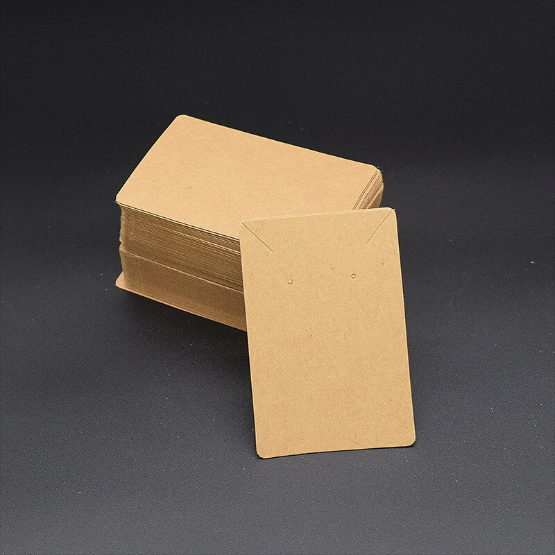 50 stk 6 x 9cm øreringe og halskæde display kort holder blank pap øreringe pakke hængemærke kort smykker viser: Gul