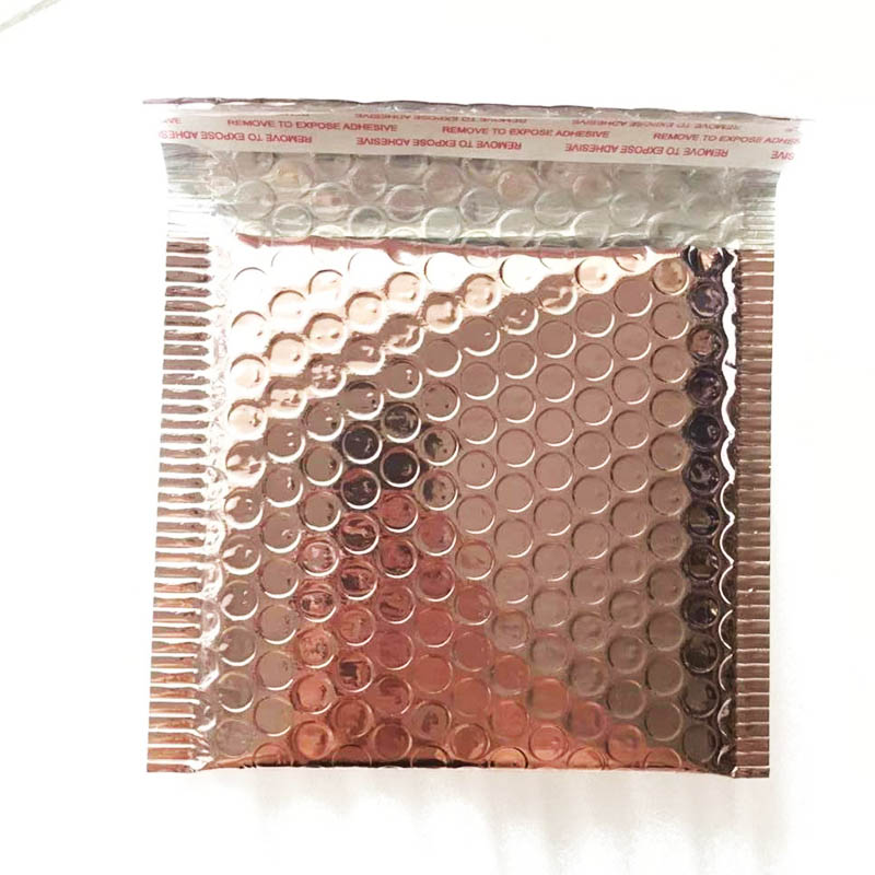 50pcs/lot Bubble Envelopes Bags Mailers Padded Envelope With Bubble Mailing Bag Business Supplies 15*13cm+4cm: Rose Gold