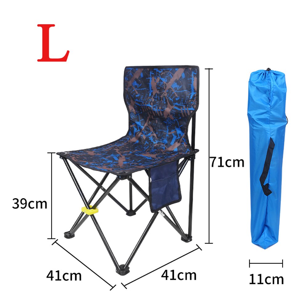 Ultralette udendørs stol bærbar klapstol camping quad stole opbevaringstaske rejser strand vandreture fiskeredskab stol skammel sml: Cl