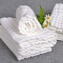 1 stuk babybadhanddoeken 100%  katoenen gaas solid born babyhanddoeken ultrazacht sterke waterabsorptie babyverzorging