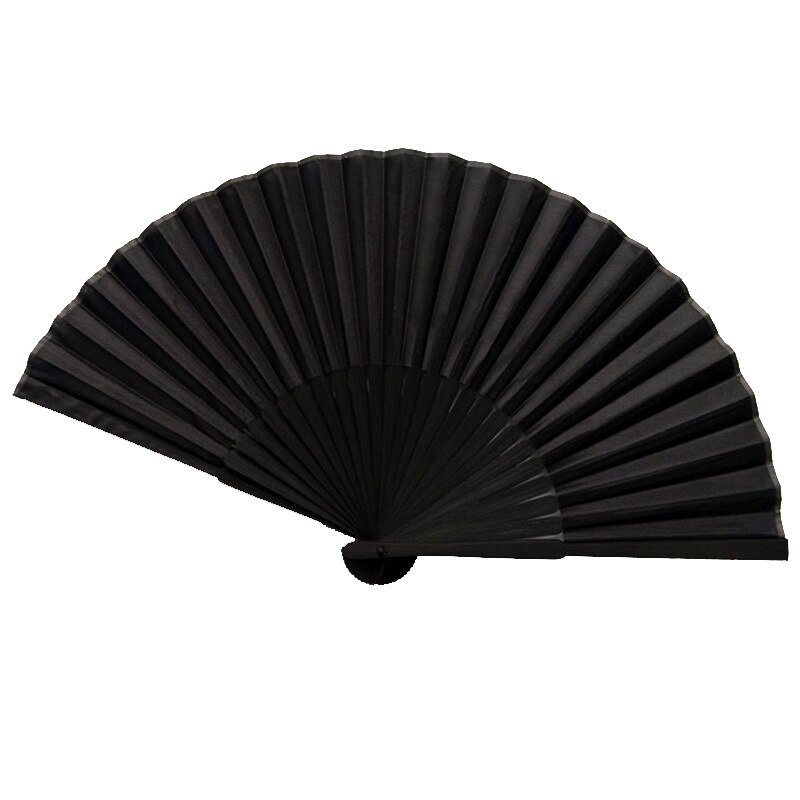 Chinese Stijl Zwarte Hand Vouw Fan Vintage Vouwen Fans Handgemaakte Ambachten Wanddecoratie Relax Kit Dance Wedding Party Favor: Fan