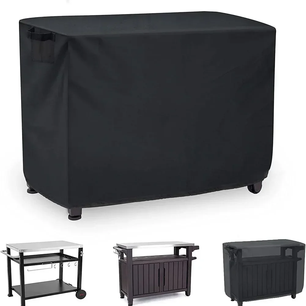 Waterdichte, verplaatsbare eettafel voor buiten, pizzaoven, terrasgrill, tafelhoes voor terras, buitenkeuken, barbecue, gasgrillhoes