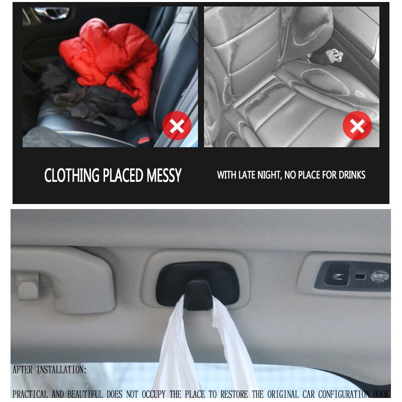 Für Volvo XC60 v60 s60 XC40 s90 v90 Auto kleiderbüGel haken hinten reihe defekt änderung spezielle haken für xc90 xc60